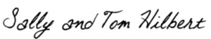 Sally and Tom Hilbert signature in Otto font