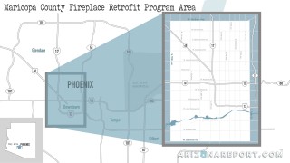 Maricopa County Fireplace Retrofit Program area map
