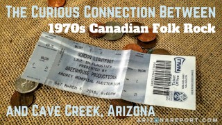 Gordon Lightfoot concert ticket Carefree Highway Arizona 74