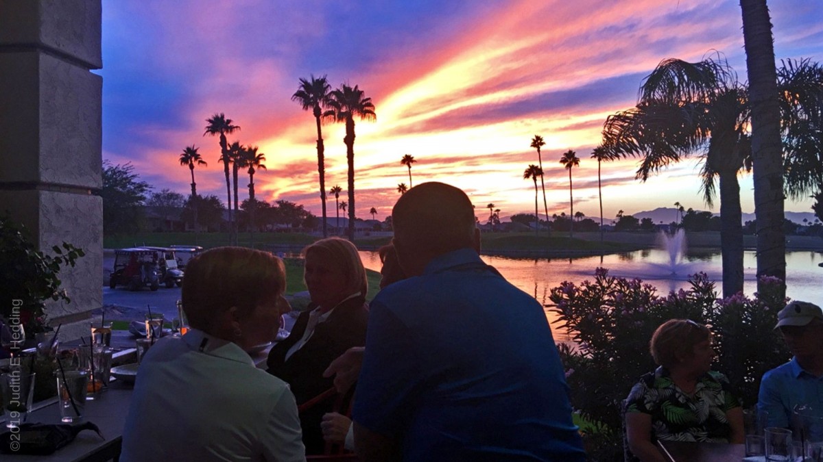 Sunset at Oakwood Golf Course in Sun Lakes, Arizona