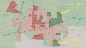 Phoenix Crime Map zip code ADT Fountain Hills Chandler